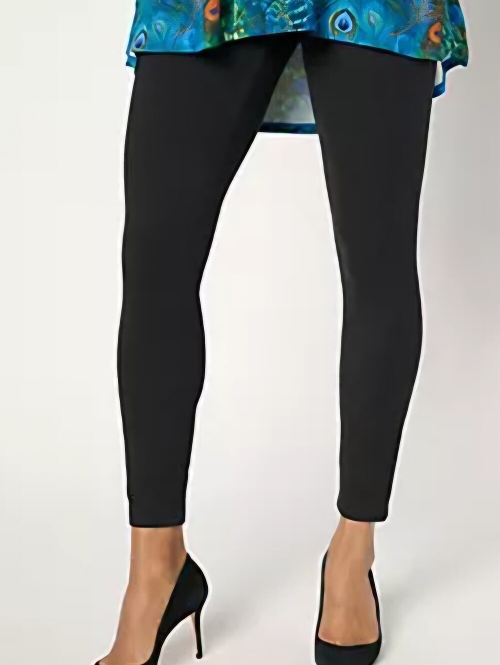 Women With Control Regular Knit Leggings Black Small New